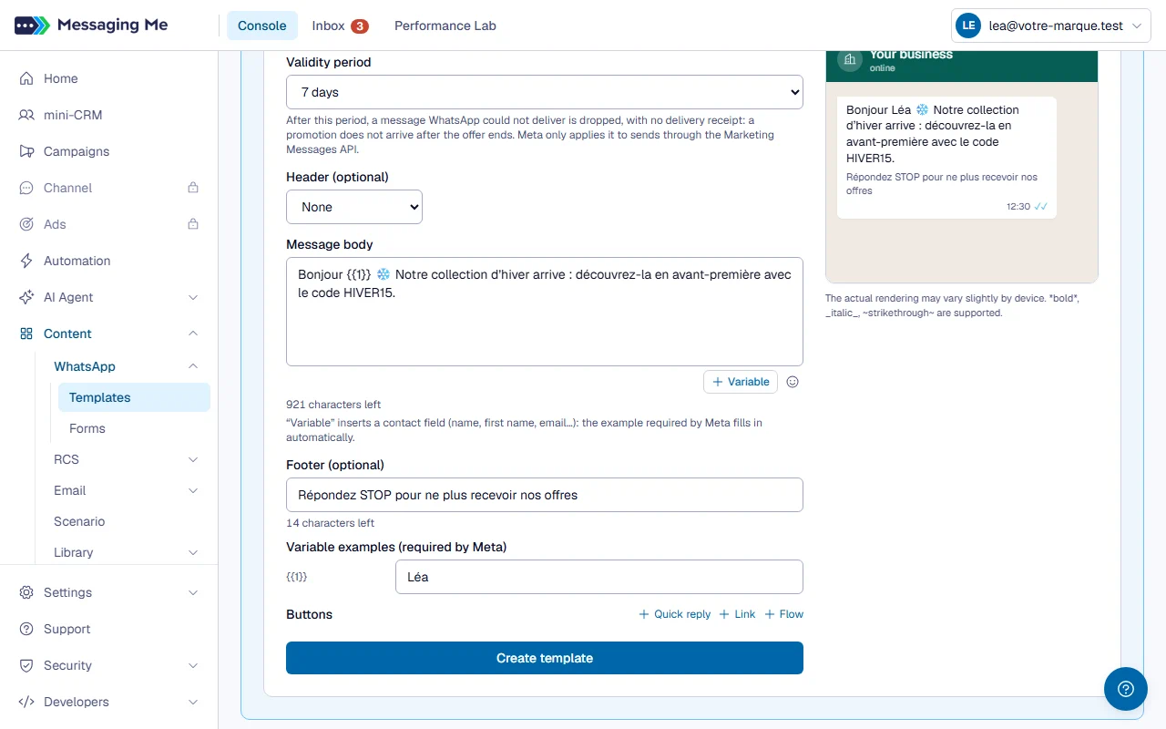 Step 4 : Choose the language and submit