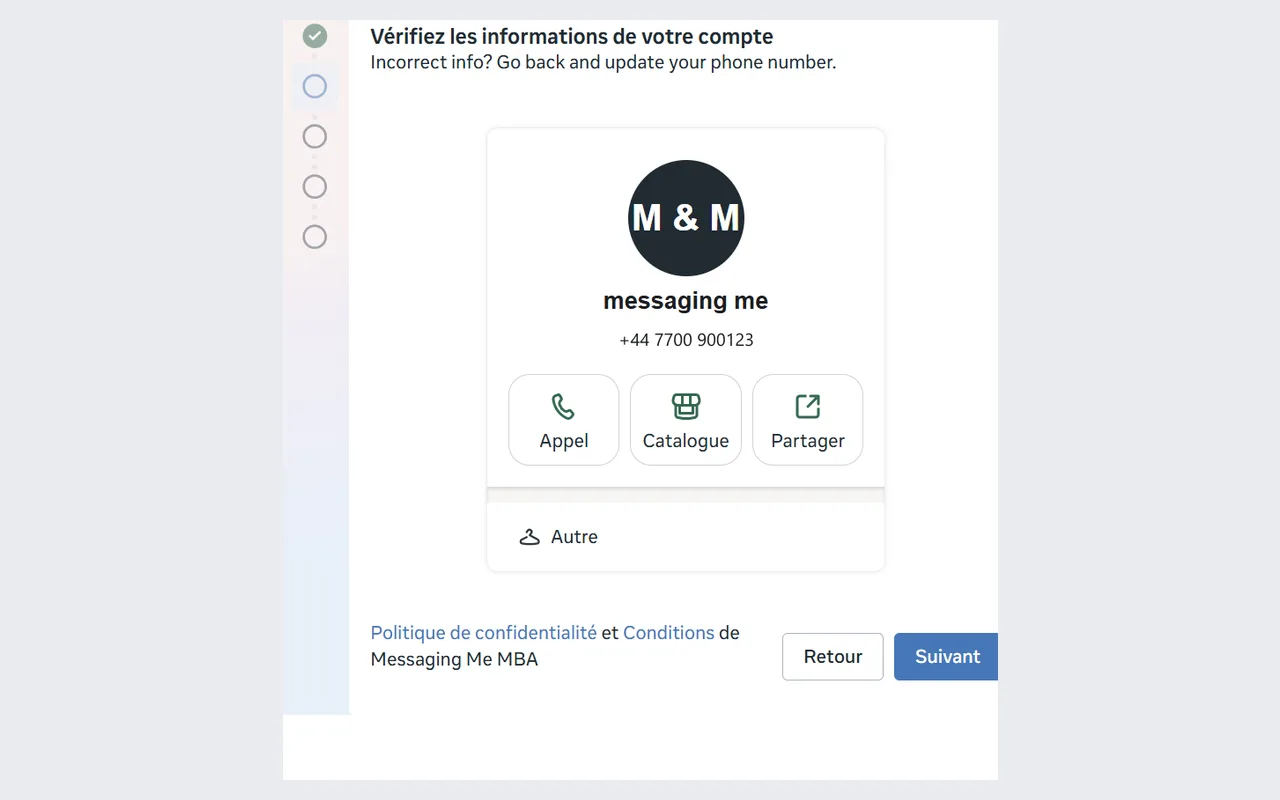 Étape 3 : Vérifier votre profil